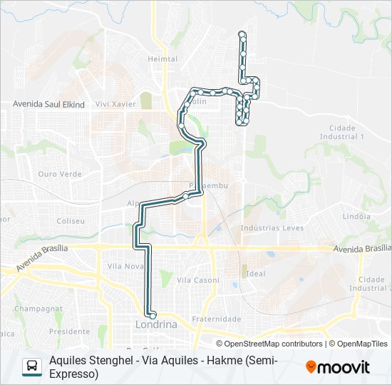 Mapa de 406 AQUILES STENGHEL de autobús