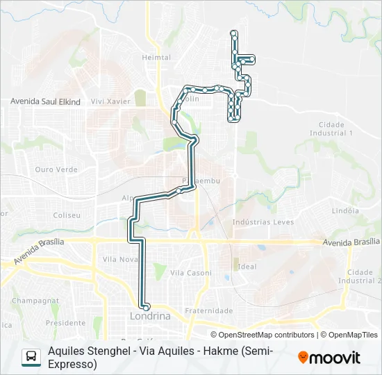 406 AQUILES STENGHEL Bus Line Map