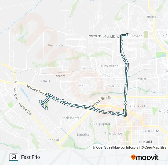 901 CACIQUE / CINCO CONJUNTOS Bus Line Map
