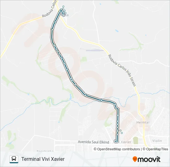 427 WARTA / TERMINAL VIVI XAVIER Bus Line Map