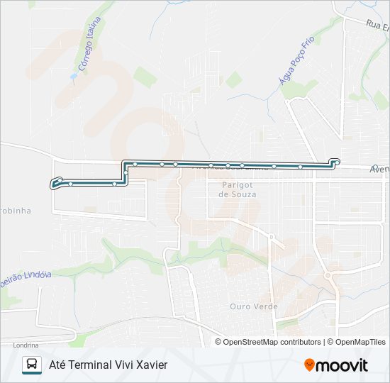 Mapa da linha 902 CIDADE INDUSTRIAL / MARITACAS de ônibus