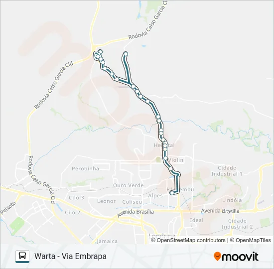 444 WARTA / TERMINAL MILTON GAVETTI Bus Line Map