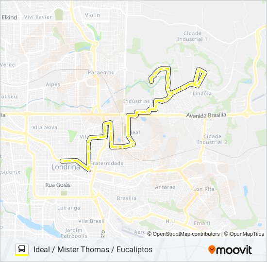 Mapa da linha 92 CORUJÃO IDEAL / MISTER THOMAS / EUCALIPTOS de ônibus