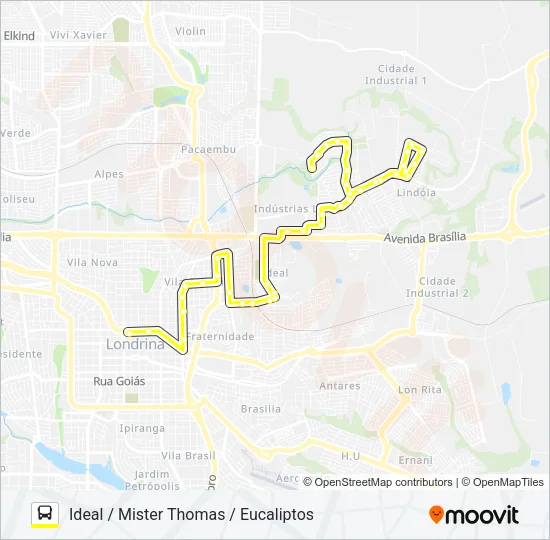 92 CORUJÃO IDEAL / MISTER THOMAS / EUCALIPTOS Bus Line Map