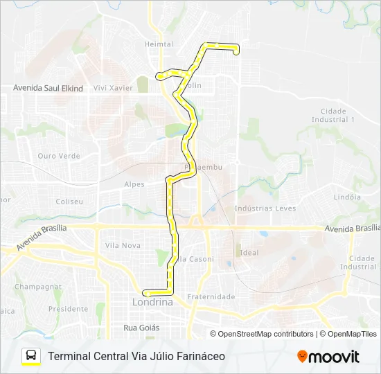 93 CORUJÃO AQUILES STENGHEL / CINCO CONJUNTOS Bus Line Map