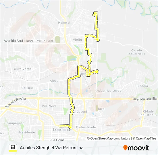93 CORUJÃO AQUILES STENGHEL / CINCO CONJUNTOS Bus Line Map