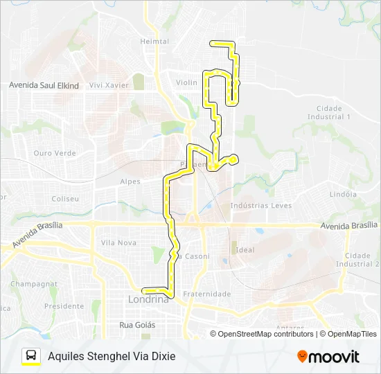 93 CORUJÃO AQUILES STENGHEL / CINCO CONJUNTOS Bus Line Map