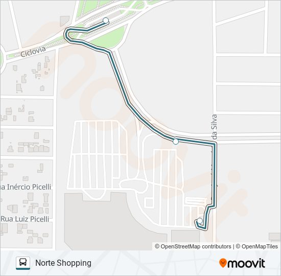 Mapa de 420 TERMINAL VIVI XAVIER / SHOPPING CATUAÍ NORTE de autobús