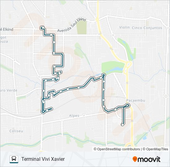 420 TERMINAL VIVI XAVIER / SHOPPING CATUAÍ NORTE bus Line Map