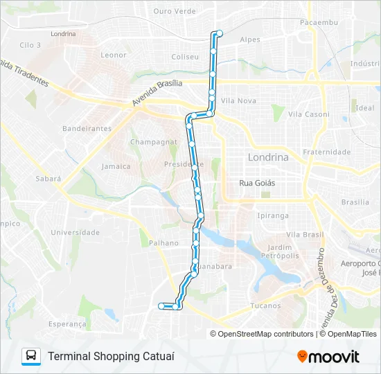 803 TERMINAL VIVI XAVIER / TERMINAL SHOPPING CATUAÍ Bus Line Map