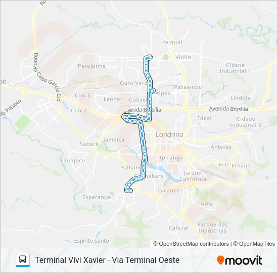 803 TERMINAL VIVI XAVIER / TERMINAL SHOPPING CATUAÍ Bus Line Map