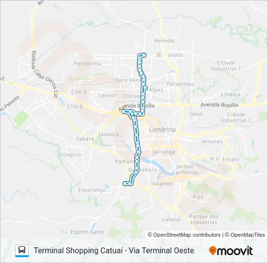 803 TERMINAL VIVI XAVIER / TERMINAL SHOPPING CATUAÍ Bus Line Map