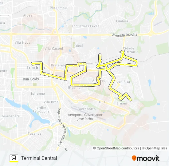 96 CORUJÃO GUILHERME PIRES / SÃO PEDRO / INTERLAGOS Bus Line Map