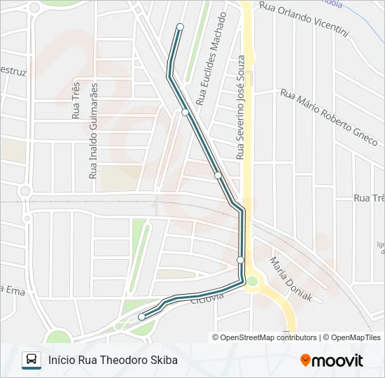 504 TERMINAL MILTON GAVETTI / TERMINAL CENTRAL  - PARADOR Bus Line Map