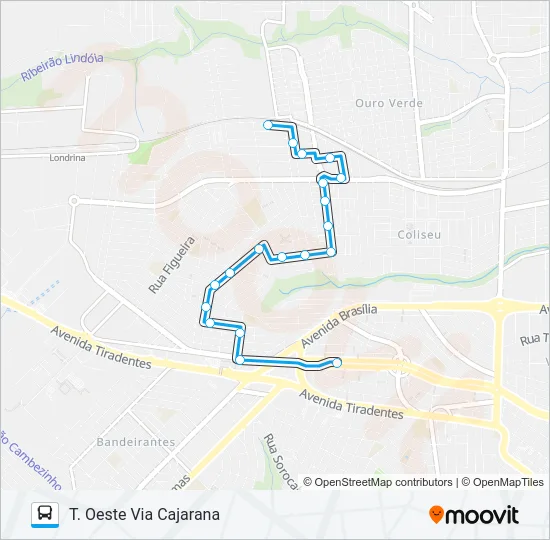 804 TERMINAL OESTE / SHOPPING CATUAÍ Bus Line Map