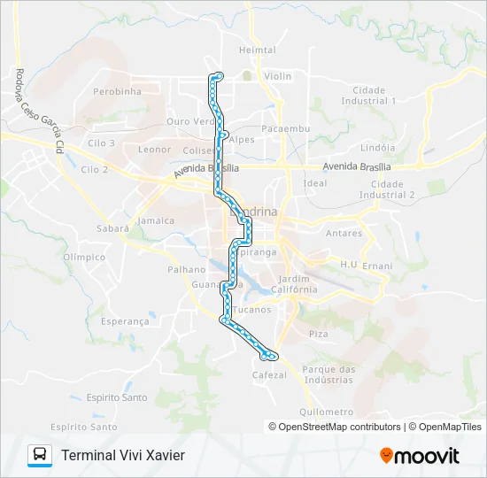800 TERMINAL VIVI XAVIER / TERMINAL ACAPULCO Bus Line Map