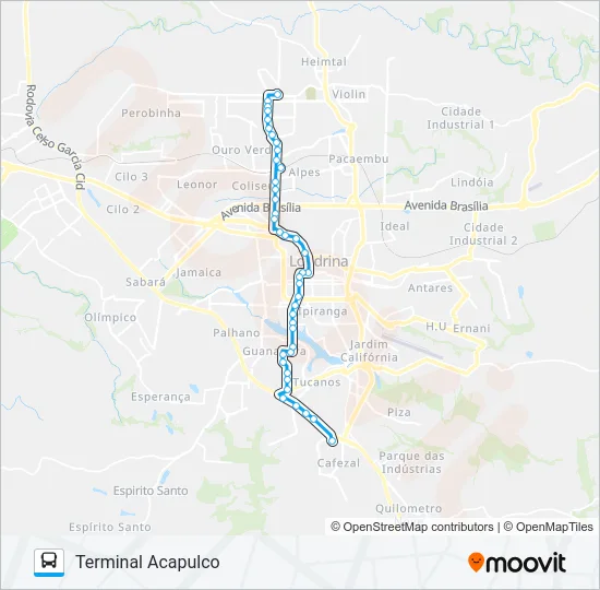 800 TERMINAL VIVI XAVIER / TERMINAL ACAPULCO Bus Line Map