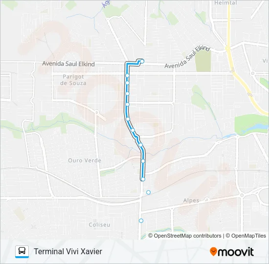 800 TERMINAL VIVI XAVIER / TERMINAL ACAPULCO Bus Line Map