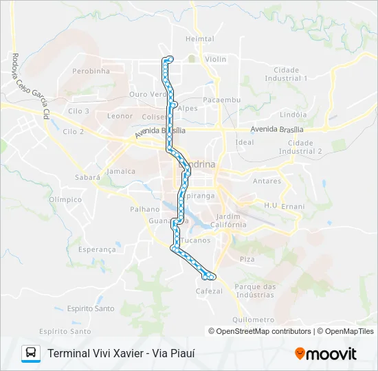 800 TERMINAL VIVI XAVIER / TERMINAL ACAPULCO Bus Line Map