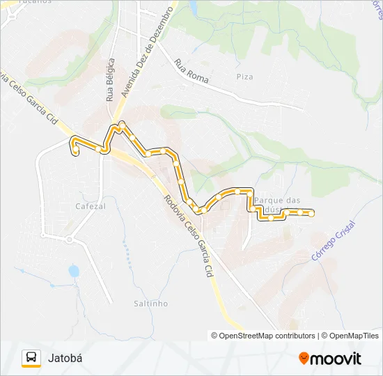 218 JATOBÁ Bus Line Map