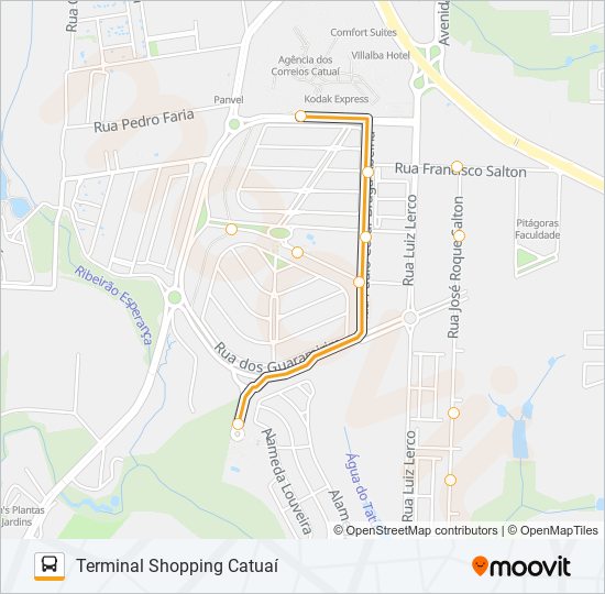 Mapa da linha 224 SONORA de ônibus