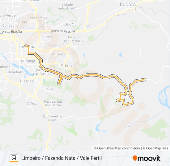 Mapa da linha 221 LIMOEIRO de ônibus