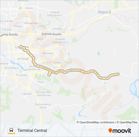 Mapa da linha 221 LIMOEIRO de ônibus