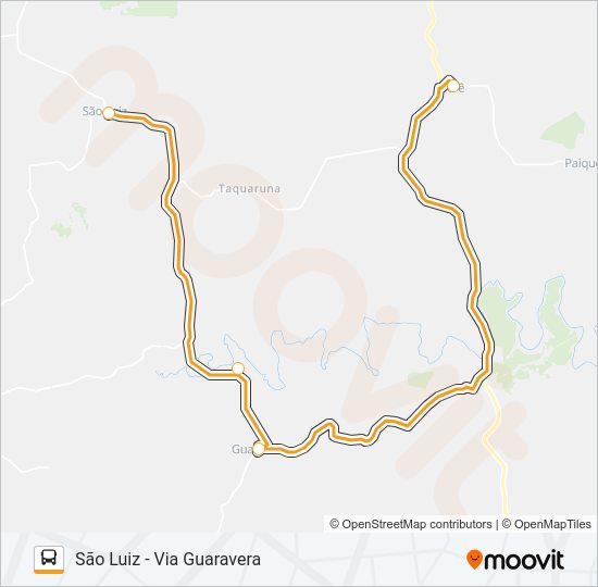 Mapa da linha 250 SÃO LUIZ de ônibus