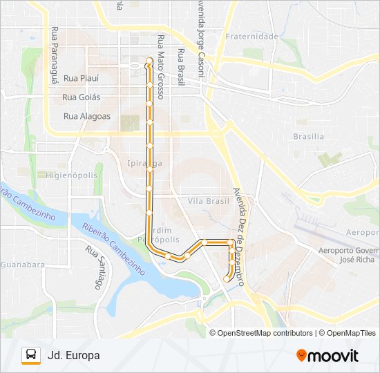 206 JD. EUROPA bus Line Map