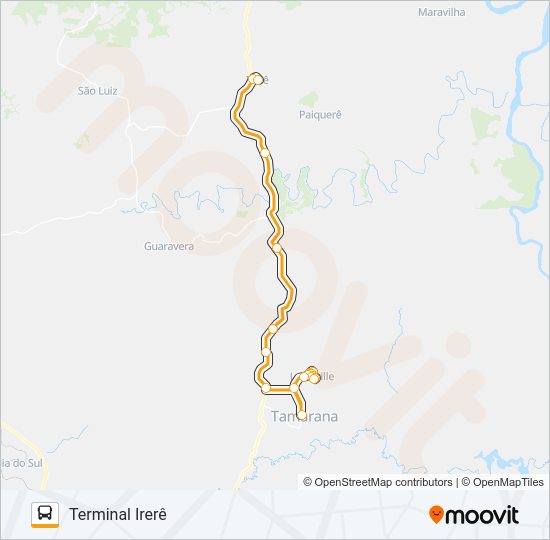 Mapa da linha 295 LERROVILLE de ônibus