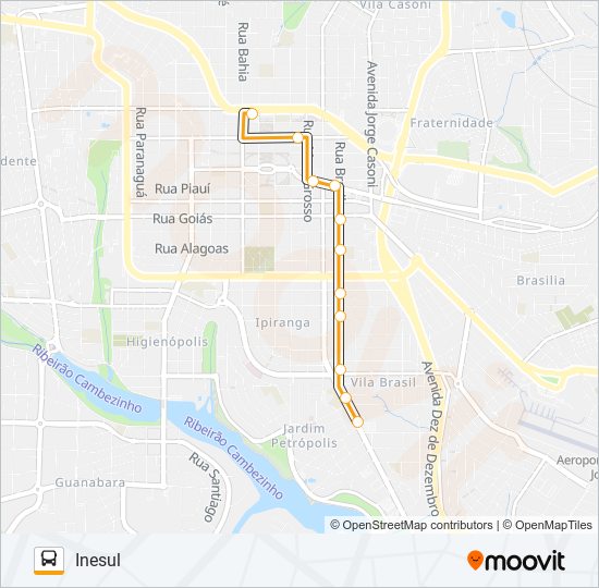 203 OURO BRANCO bus Line Map