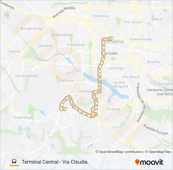 Mapa da linha 209 JARDIM CLAUDIA de ônibus