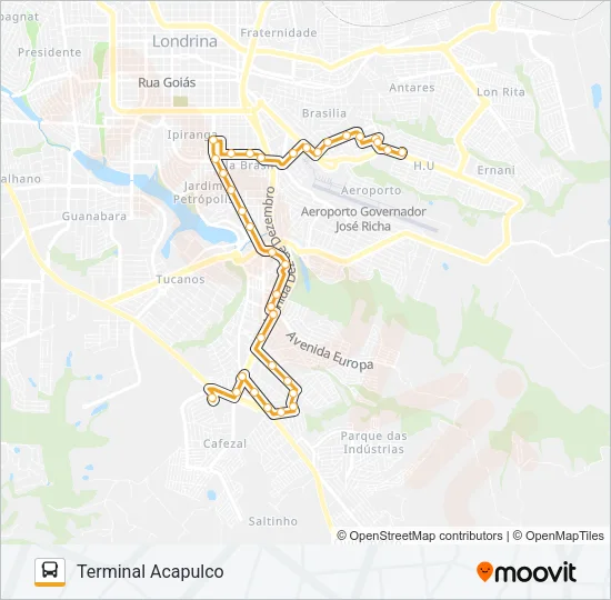 905 TERMINAL ACAPULCO / HU Bus Line Map