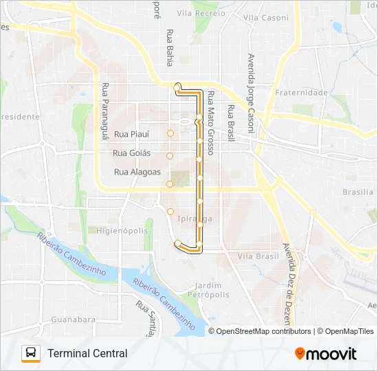 228 ANEL CENTRAL / BANDEIRANTES Bus Line Map