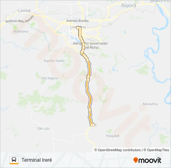 603 TERMINAL IRERÊ / TERMINAL CENTRAL Bus Line Map