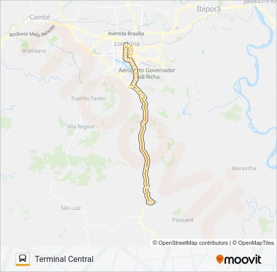 603 TERMINAL IRERÊ / TERMINAL CENTRAL Bus Line Map