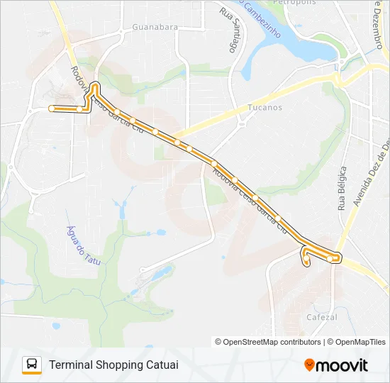 907 TERMINAL ACAPULCO / GLEBA PALHANO Bus Line Map