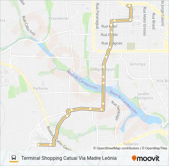 213 SHOPPING CATUAÍ / TERMINAL CENTRAL Bus Line Map