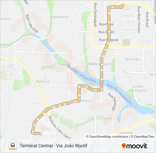 213 SHOPPING CATUAÍ / TERMINAL CENTRAL Bus Line Map