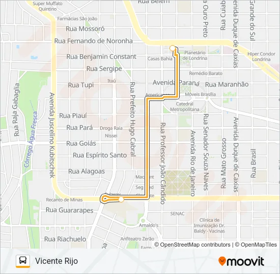 213 SHOPPING CATUAÍ / TERMINAL CENTRAL Bus Line Map