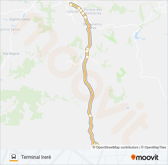 Mapa da linha 602 TERMINAL IRERÊ / TERMINAL ACAPULCO de ônibus