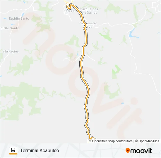 600 TERMINAL ACAPULCO / TERMINAL CENTRAL - RÁPIDO Bus Line Map