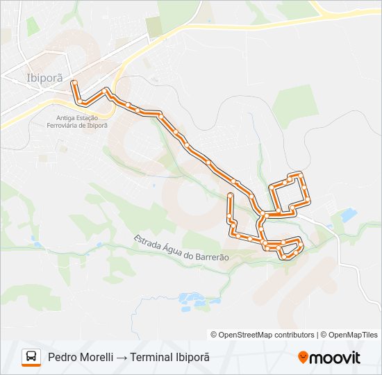 Mapa da linha 1971 PEDRO MORELLI de ônibus