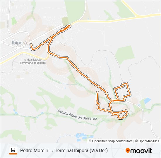 Mapa da linha 1971 PEDRO MORELLI de ônibus