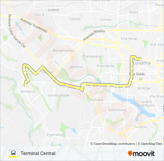 97 - E Bus Line Map