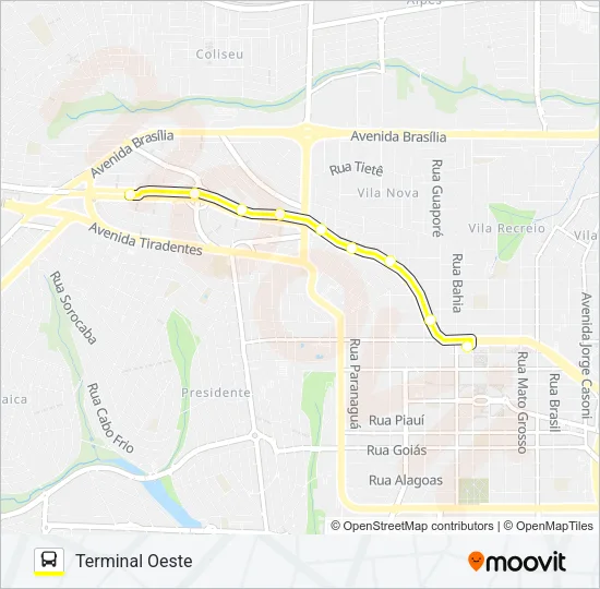 351-E Bus Line Map