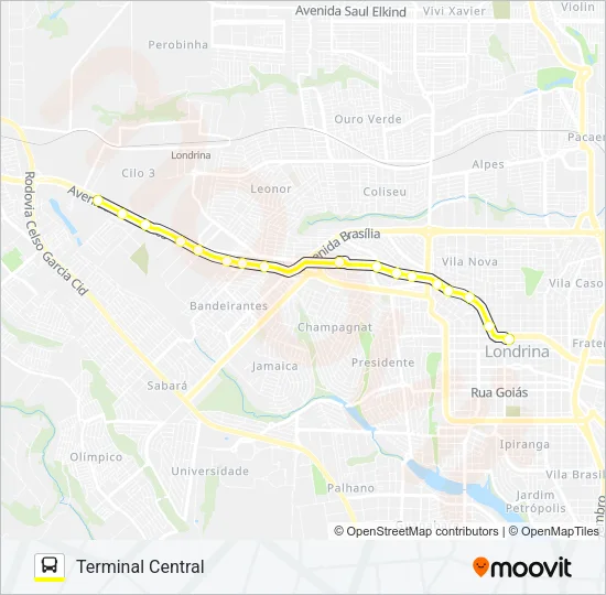 351-E Bus Line Map