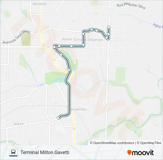 447 Bus Line Map