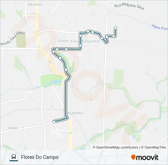 447 Bus Line Map