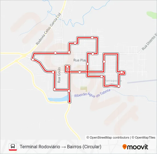 001 CIRCULAR SERTANÓPOLIS Bus Line Map